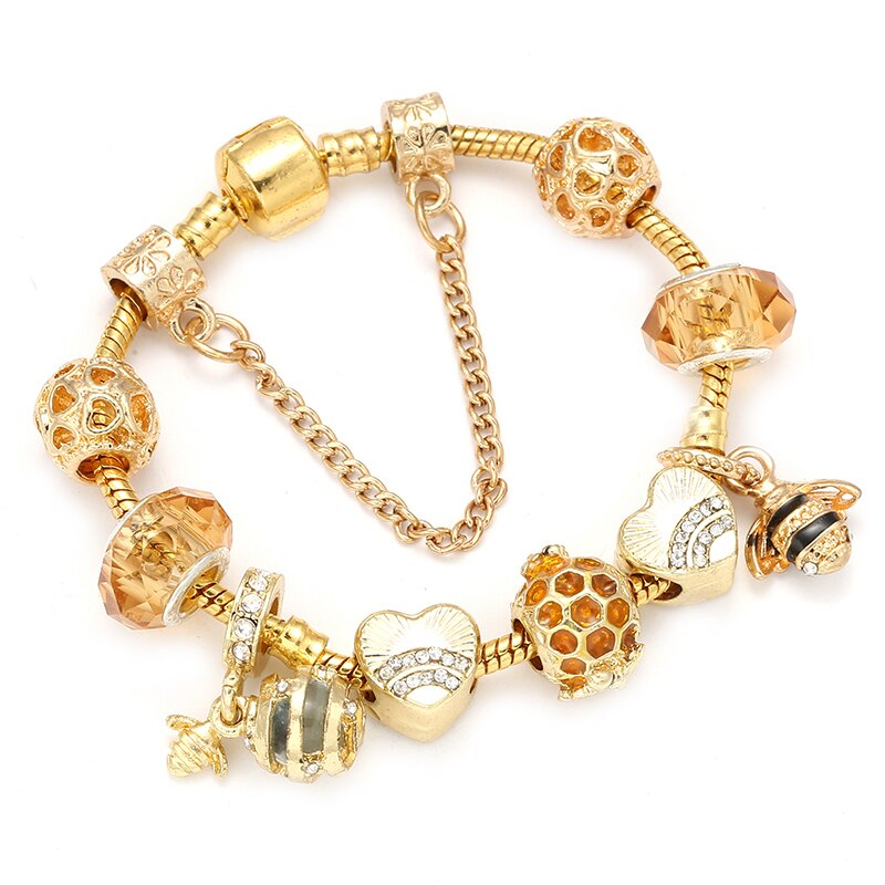 Golf Plated Charm Bracelet