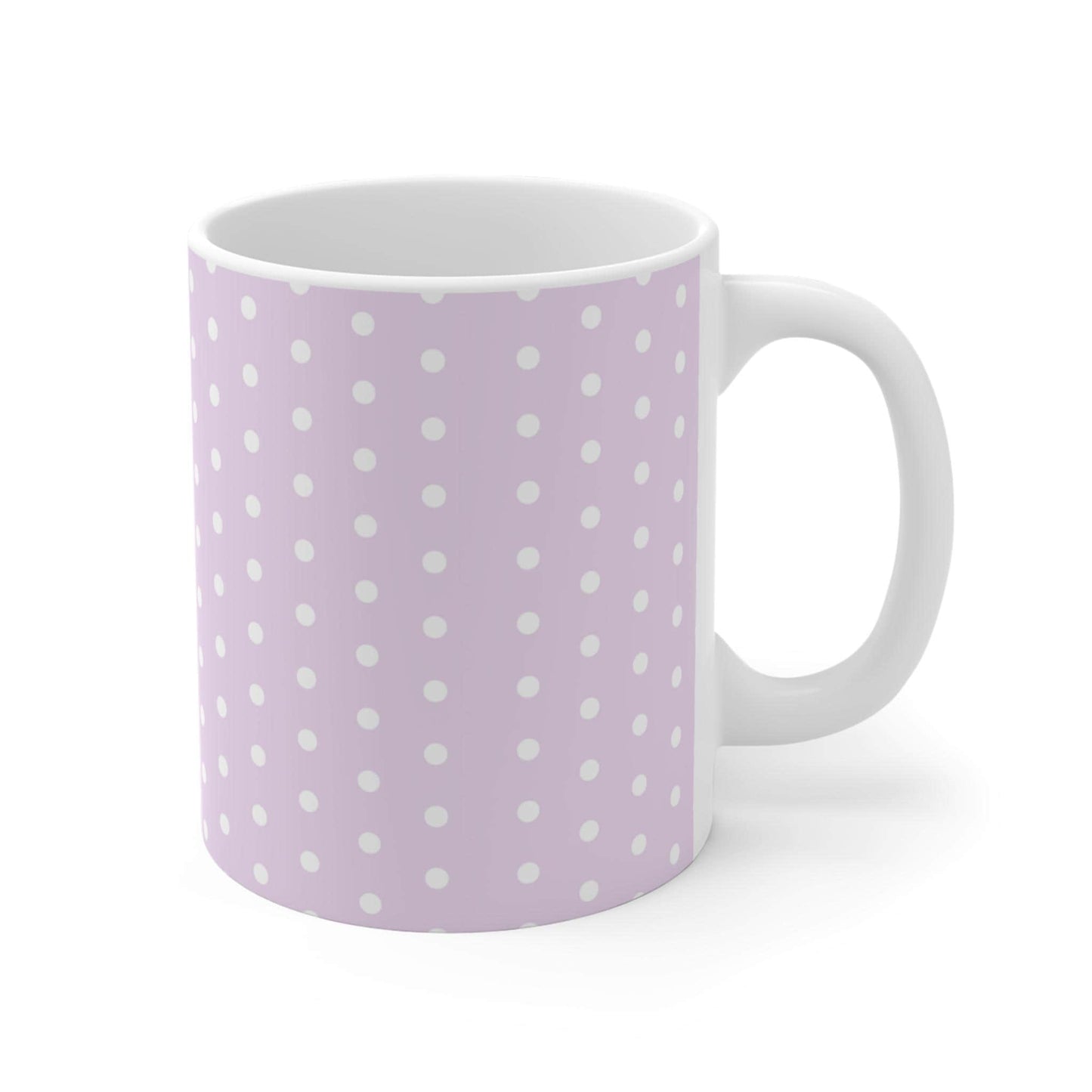 Lavender Polka Dot Mug | Ceramic Coffee Cup