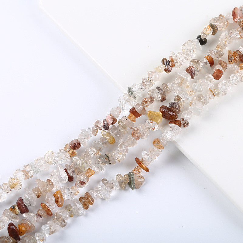 Natural Crystal Gemstone Polished Irregular Crushed Stone Beads Jewelry Accessories