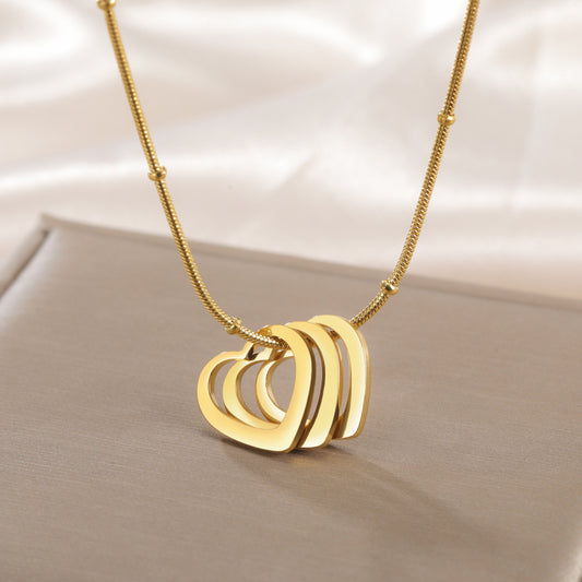 Simple Heart-shaped Light Plate Necklace
