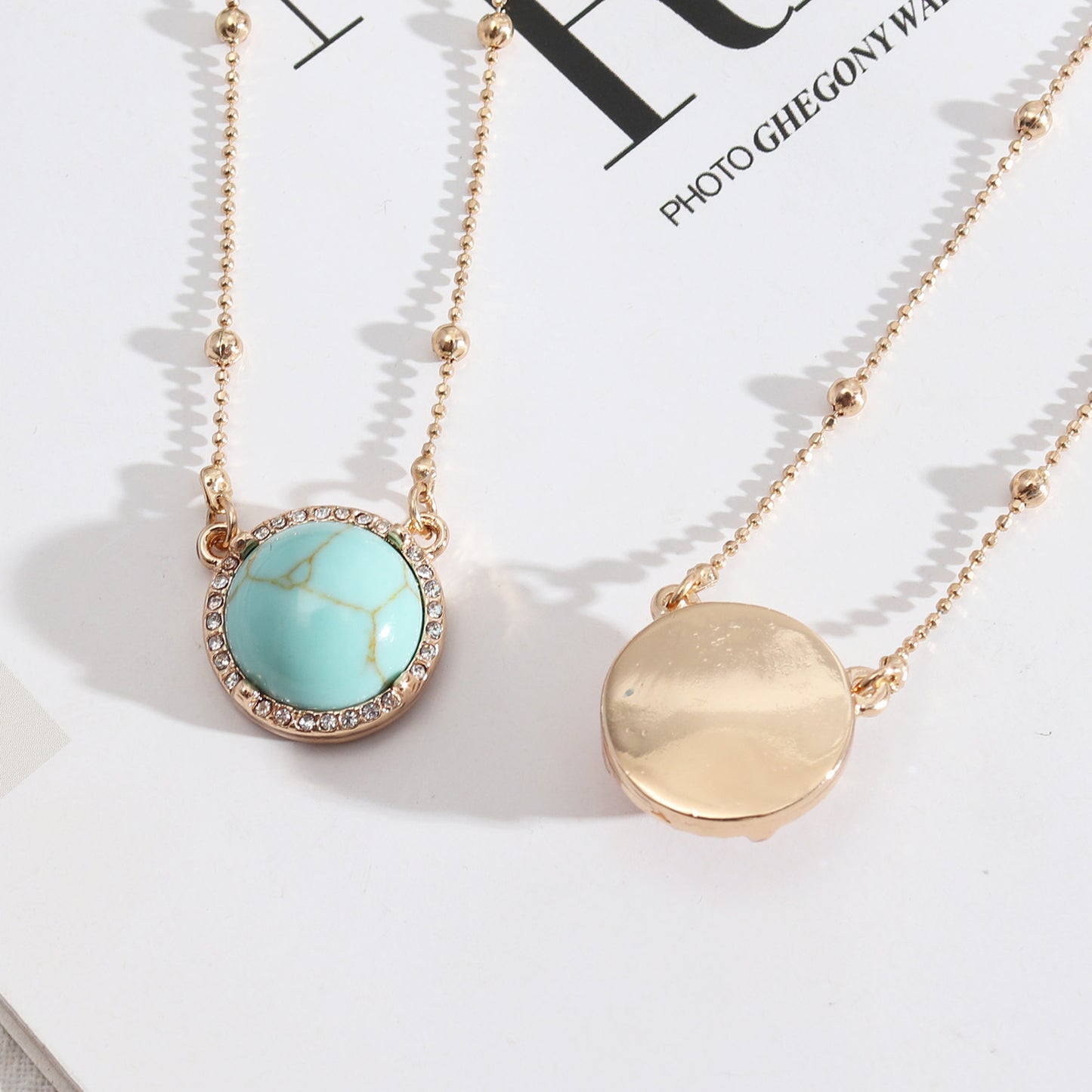 Elegant Pendant with Natural Stone