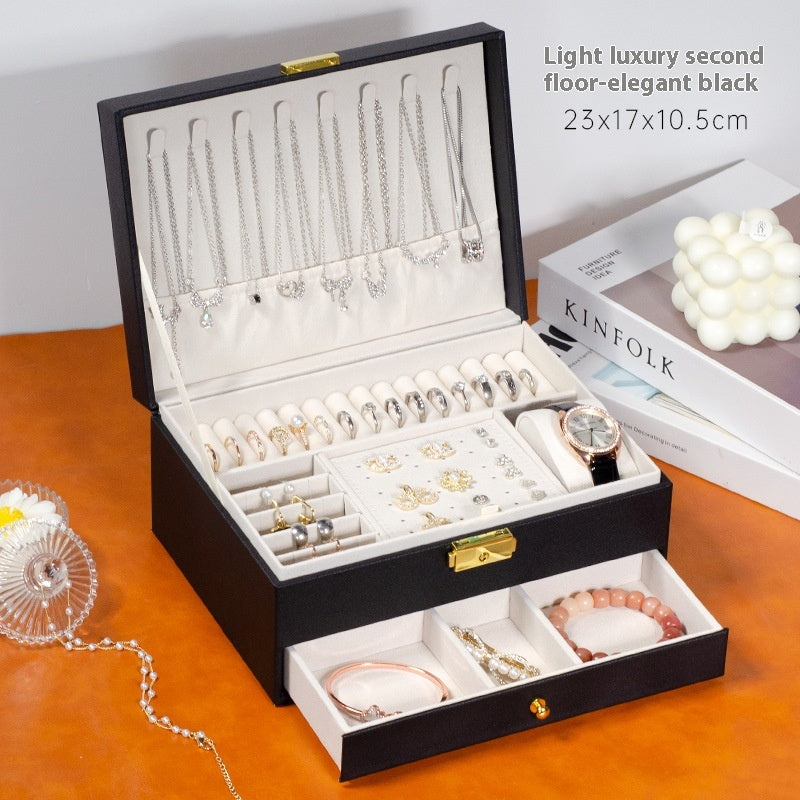 Jewelry Storage Box High-grade Exquisite Necklace Earrings Gold Jewelry Hand Jewelry Box