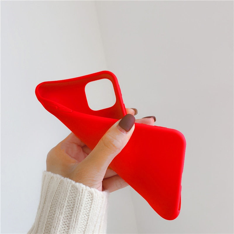 Christmas red cartoon frosted painted phone case