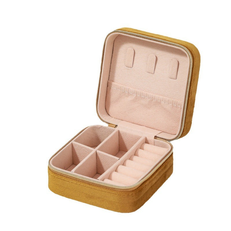 Portable Velvet Jewelry Storage Box