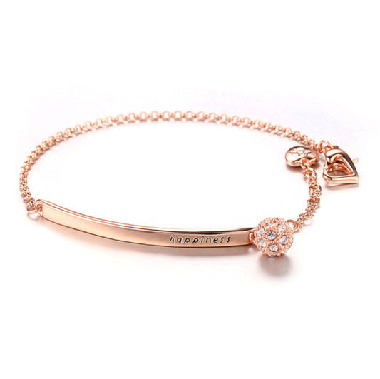 Elegant Bracelet -  Rose Gold Plated,  Bracelet Sister Chain with Jewelry