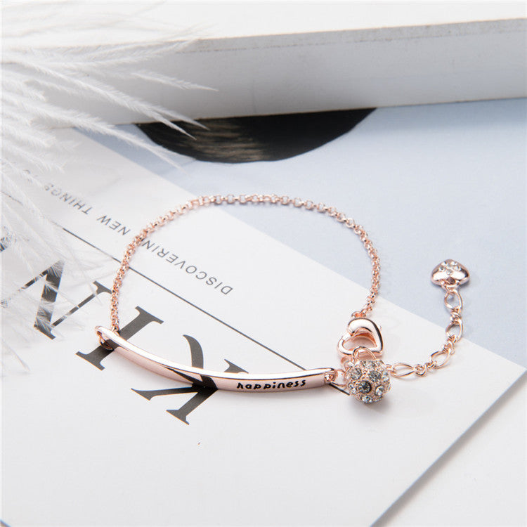 Elegant Bracelet -  Rose Gold Plated,  Bracelet Sister Chain with Jewelry