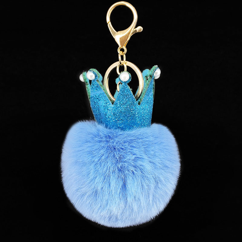 Fur Ball Keychain Pendant Artificial Leather Fur Bags
