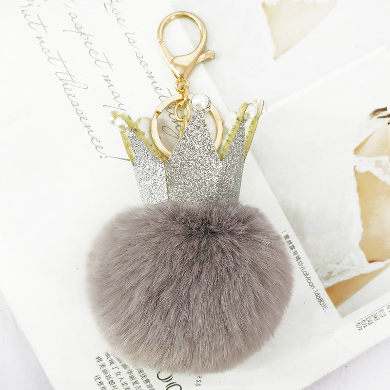 Fur Ball Keychain Pendant Artificial Leather Fur Bags