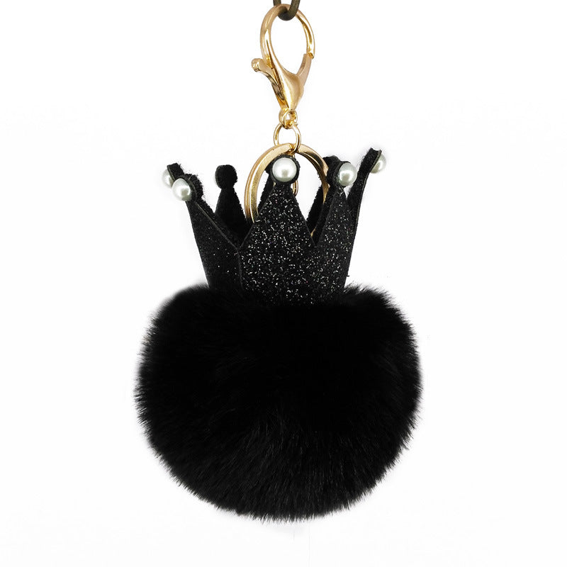 Fur Ball Keychain Pendant Artificial Leather Fur Bags