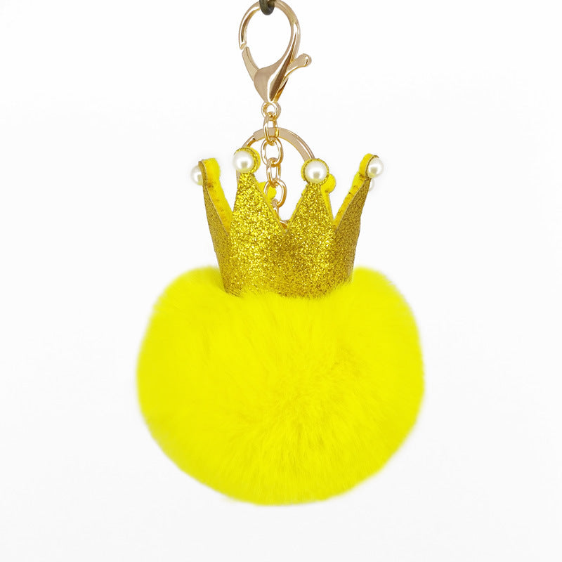 Fur Ball Keychain Pendant Artificial Leather Fur Bags