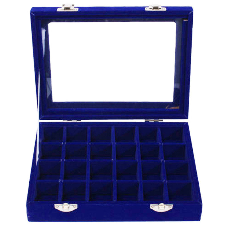 Jewelry Box Jewelry Box Ring Box Earrings Display Storage Double Lock Silver Buckle