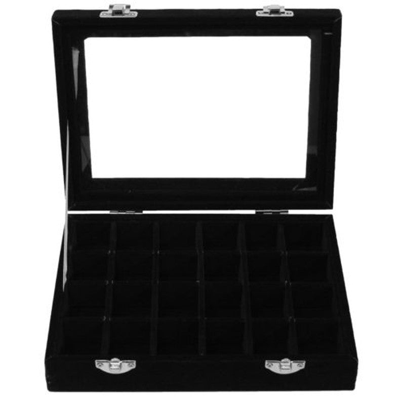 Jewelry Box Jewelry Box Ring Box Earrings Display Storage Double Lock Silver Buckle