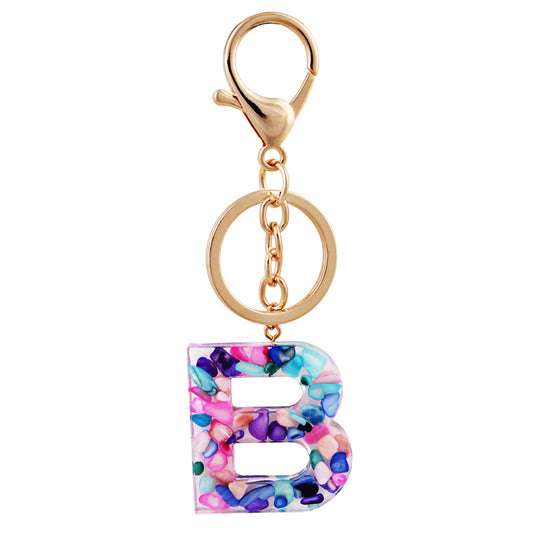 Simple And Creative 26 Letter Color Keychain