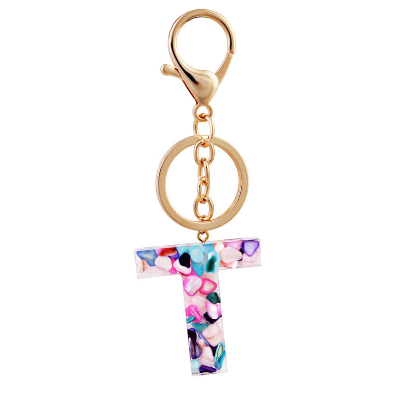 Simple And Creative 26 Letter Color Keychain