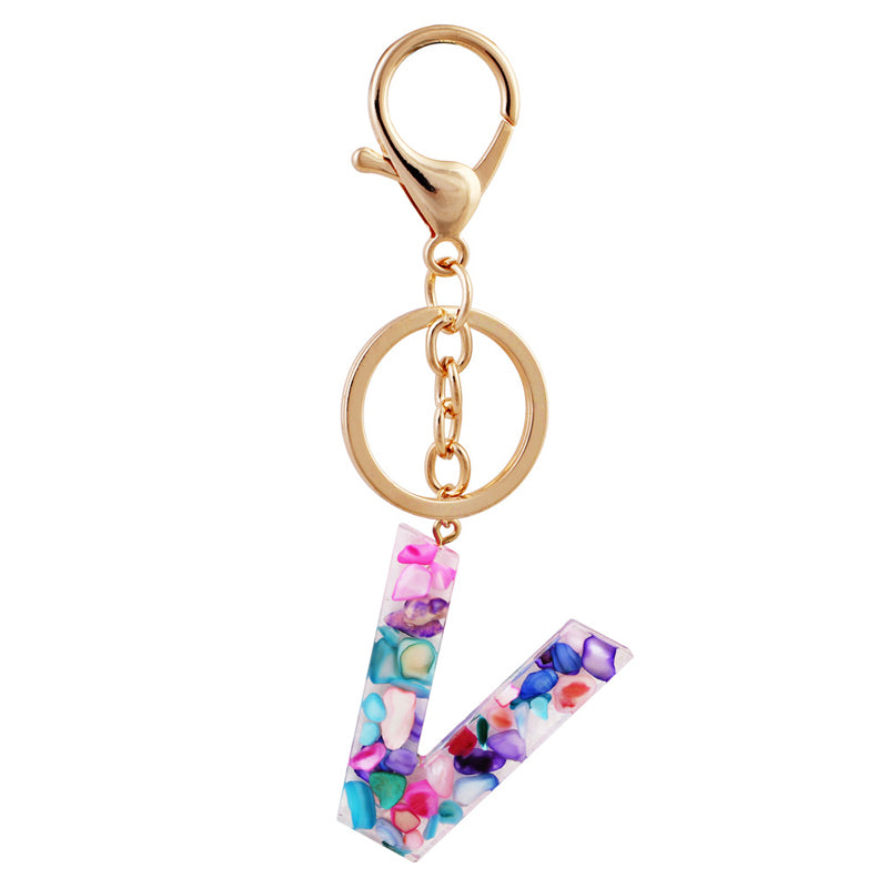 Simple And Creative 26 Letter Color Keychain