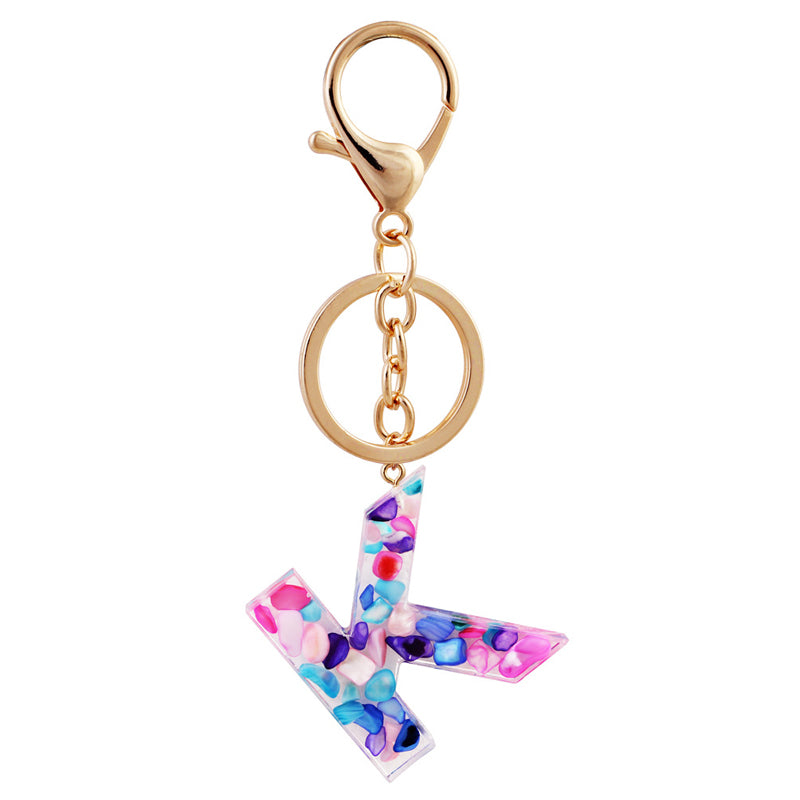 Simple And Creative 26 Letter Color Keychain