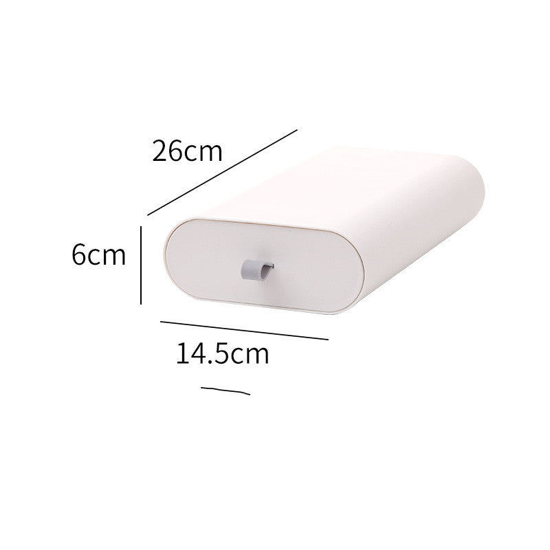 Under Desk Drawer Organizer - Adhesive Slide-Out Storage Box for Office & Home, Hidden Desk Organizer with Handle, No Drill Installation (Small/Large, Multiple Colors)