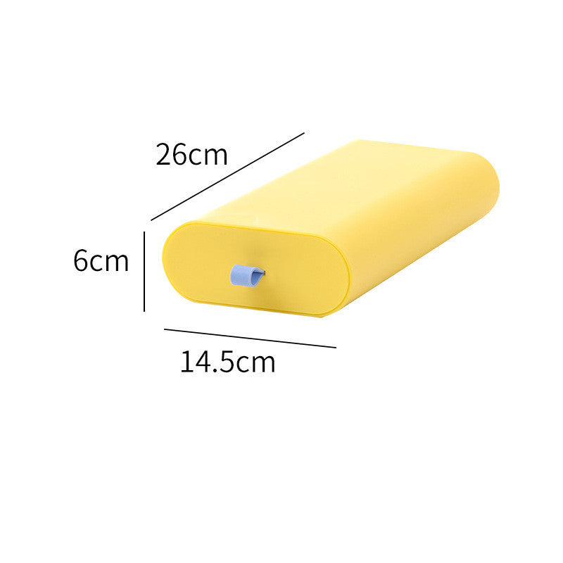 Under Desk Drawer Organizer - Adhesive Slide-Out Storage Box for Office & Home, Hidden Desk Organizer with Handle, No Drill Installation (Small/Large, Multiple Colors)