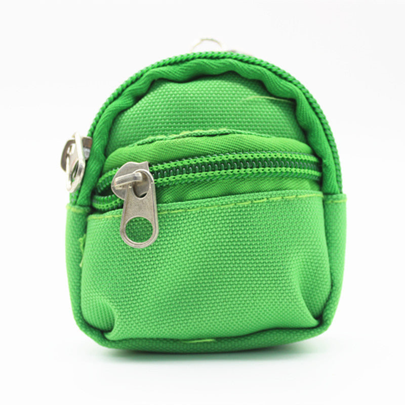 Shoulder Zipper Small Coin Purse Key Chain Mini Backpack Pendant Ouhan Small School Bag Key Ring Wholesale Factory