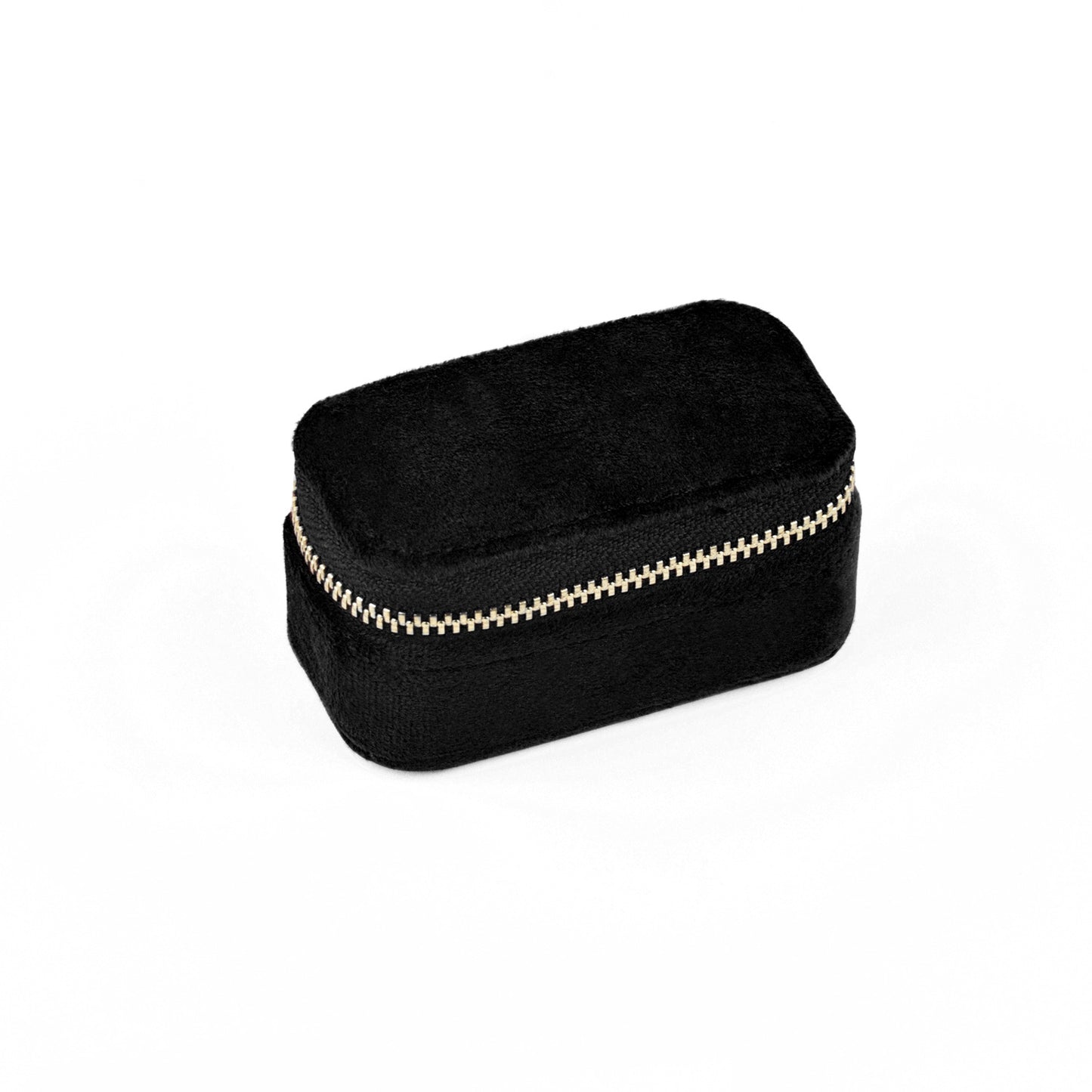 Travel Jewelry Box - Velvet Jewelry Storage Organizer - Mini Travel Jewelry Storage Case with Zipper for Rings, Earrings & Small Jewelry, Portable Ring Organizer for Engagement, Wedding, Gift (Multiple Colors)