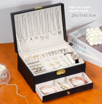 Jewelry Storage Box High-grade Exquisite Necklace Earrings Gold Jewelry Hand Jewelry Box