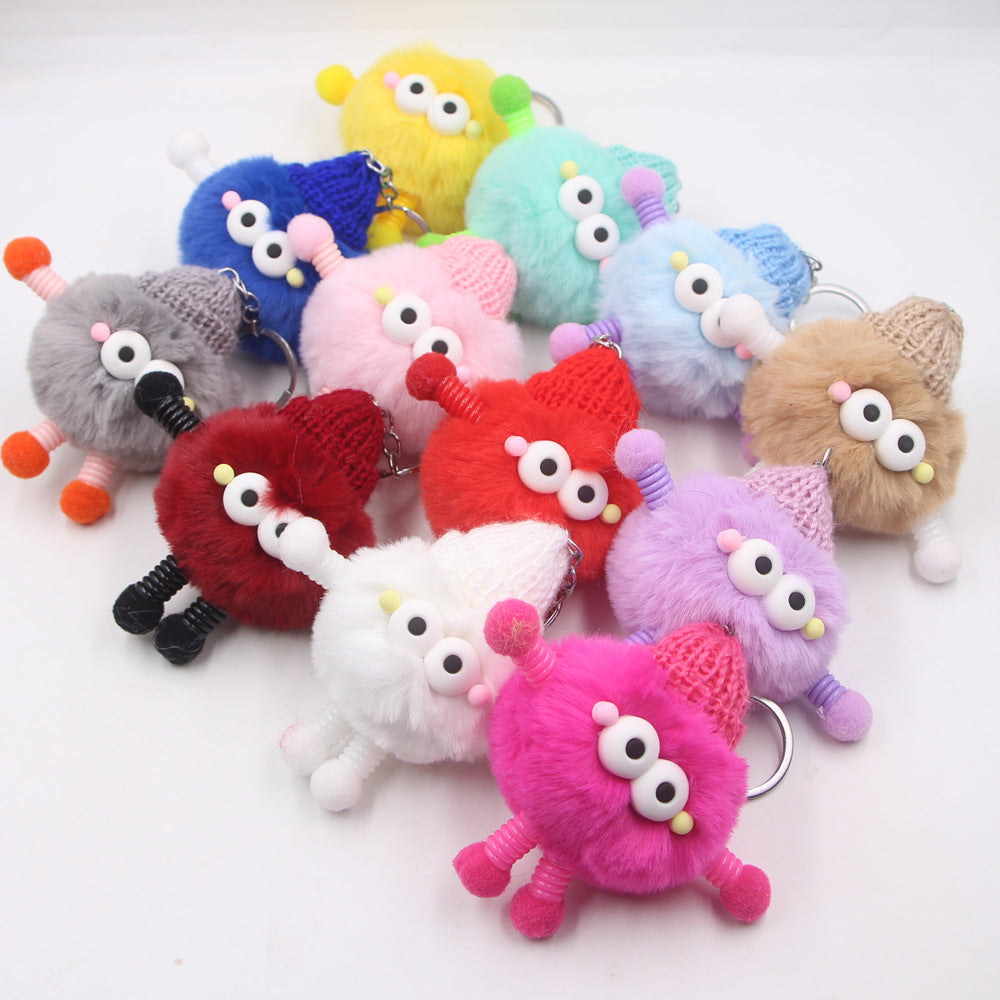 Plush Cars And Bags Keychain Ornaments