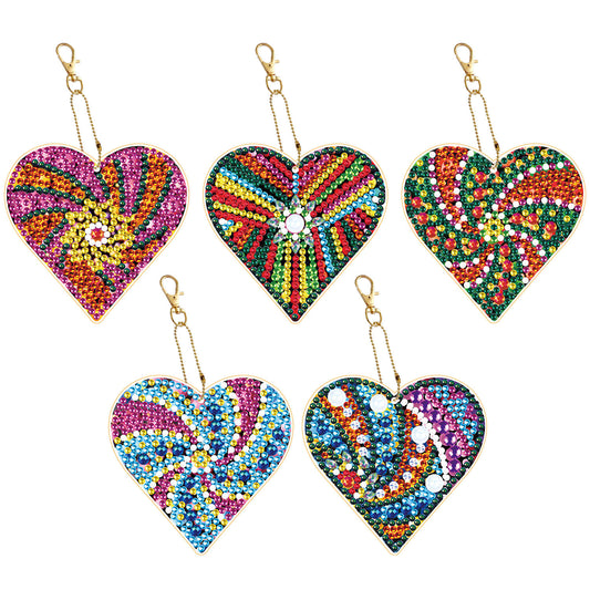 5D Diamond Painting Keychain Double-sided Special-shaped Diamond