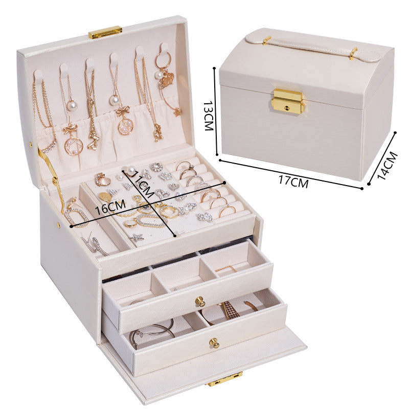 Three-layer Drawer Type Jewelry Storage Box Creative Jewelry Box