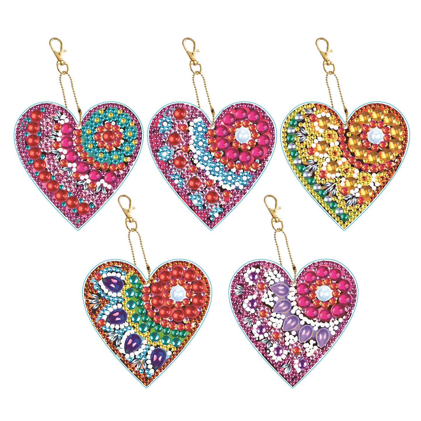 5D Diamond Painting Keychain Double-sided Special-shaped Diamond