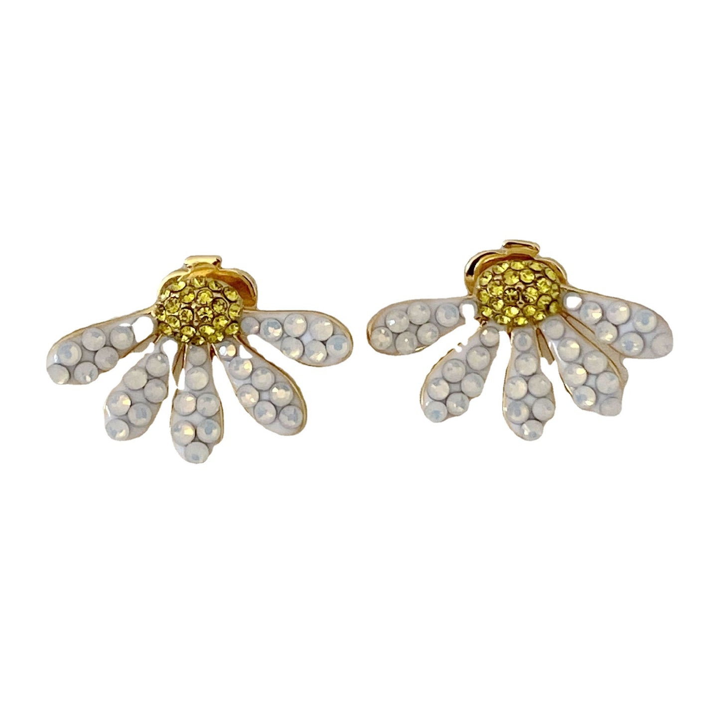 Elegant Gold Plated Daisy Flower Earrings for Women