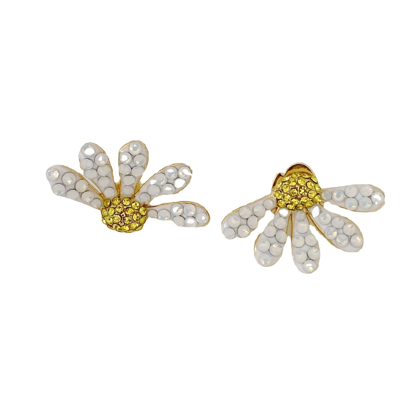 Elegant Gold Plated Daisy Flower Earrings for Women