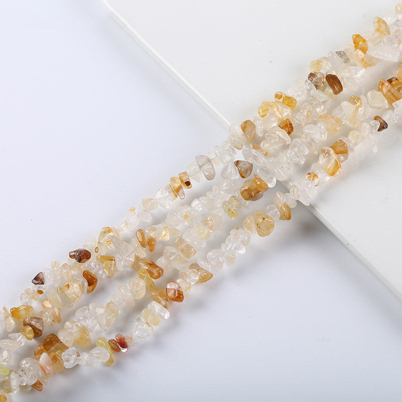 Natural Crystal Gemstone Polished Irregular Crushed Stone Beads Jewelry Accessories