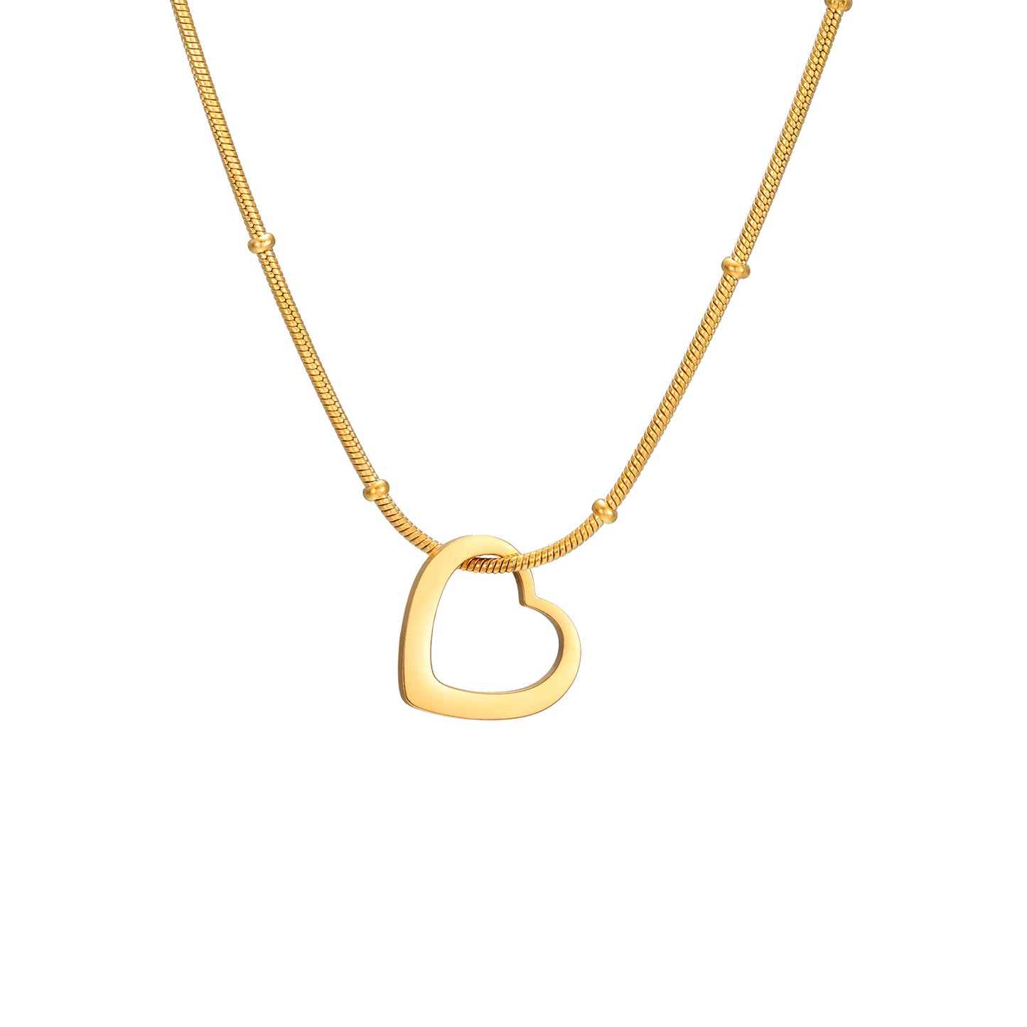 Simple Heart-shaped Light Plate Necklace