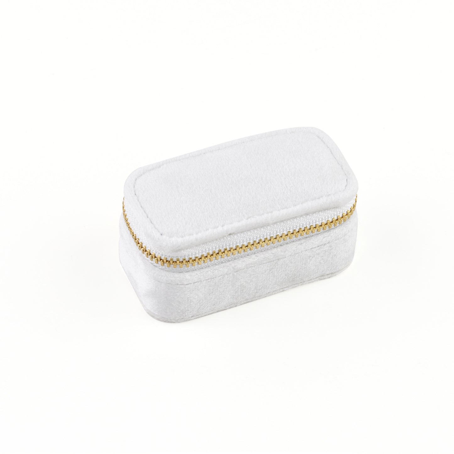 Travel Jewelry Box - Velvet Jewelry Storage Organizer - Mini Travel Jewelry Storage Case with Zipper for Rings, Earrings & Small Jewelry, Portable Ring Organizer for Engagement, Wedding, Gift (Multiple Colors)