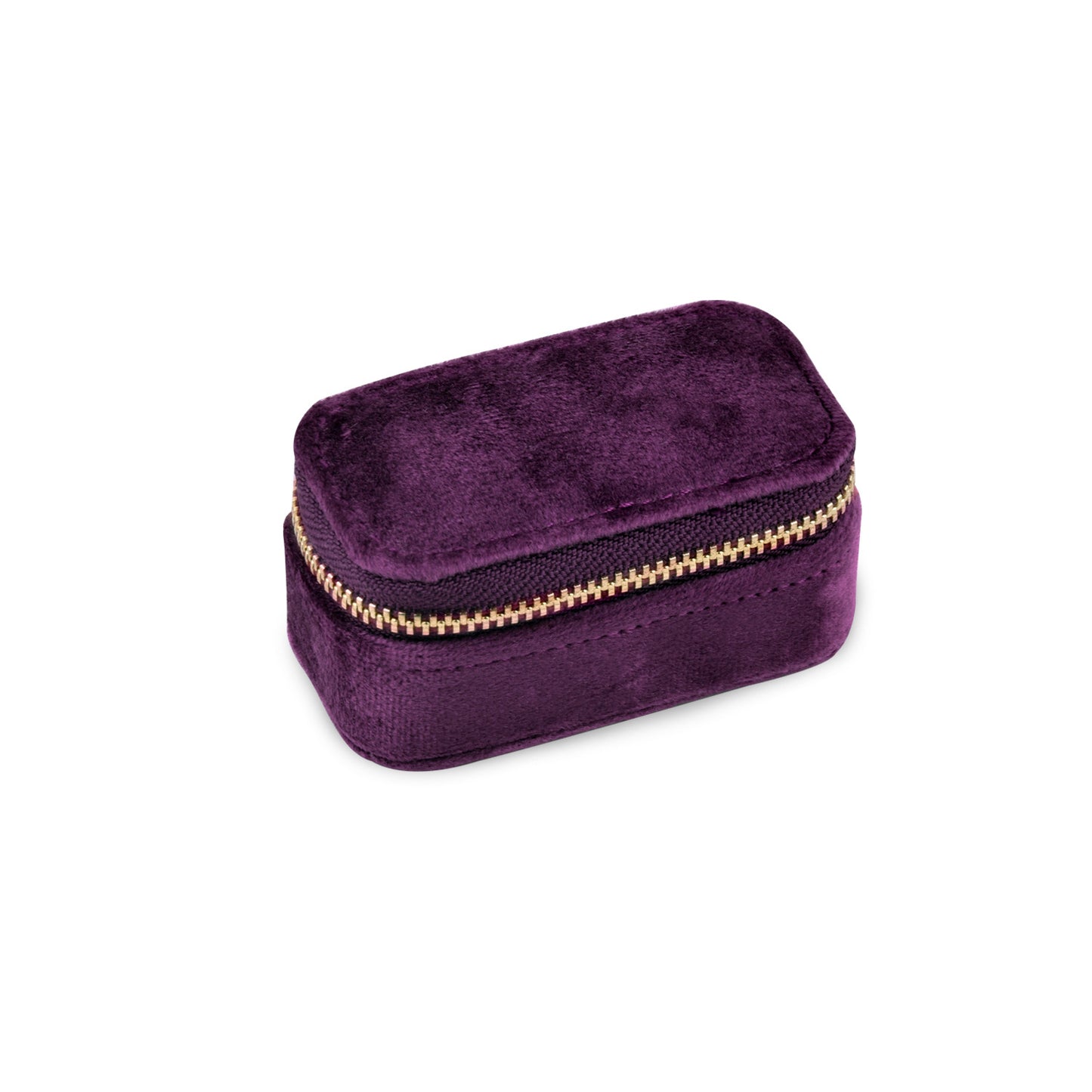Travel Jewelry Box - Velvet Jewelry Storage Organizer - Mini Travel Jewelry Storage Case with Zipper for Rings, Earrings & Small Jewelry, Portable Ring Organizer for Engagement, Wedding, Gift (Multiple Colors)