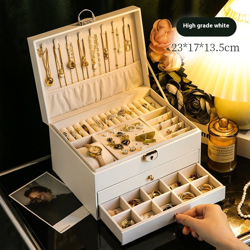 Jewelry Storage Box High-grade Exquisite Necklace Earrings Gold Jewelry Hand Jewelry Box
