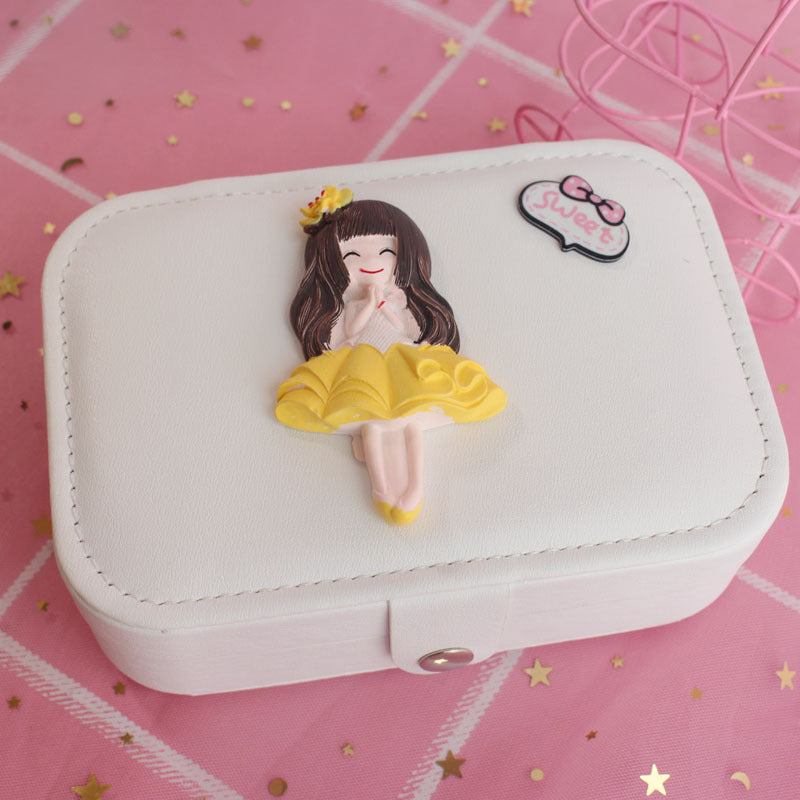 Cartoon Children Portable Jewelry Flannel Jewelry Box