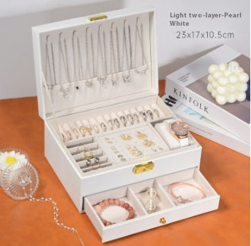 Jewelry Storage Box High-grade Exquisite Necklace Earrings Gold Jewelry Hand Jewelry Box