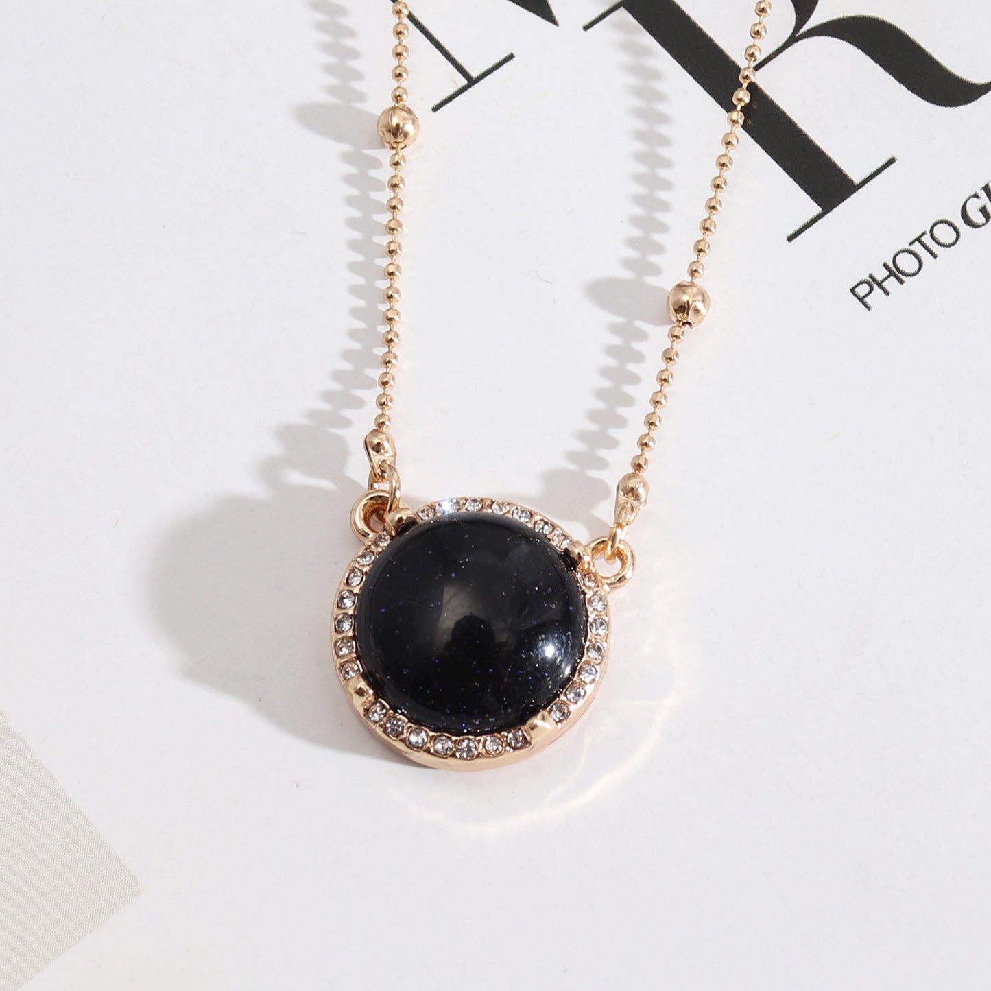 Elegant Pendant with Natural Stone