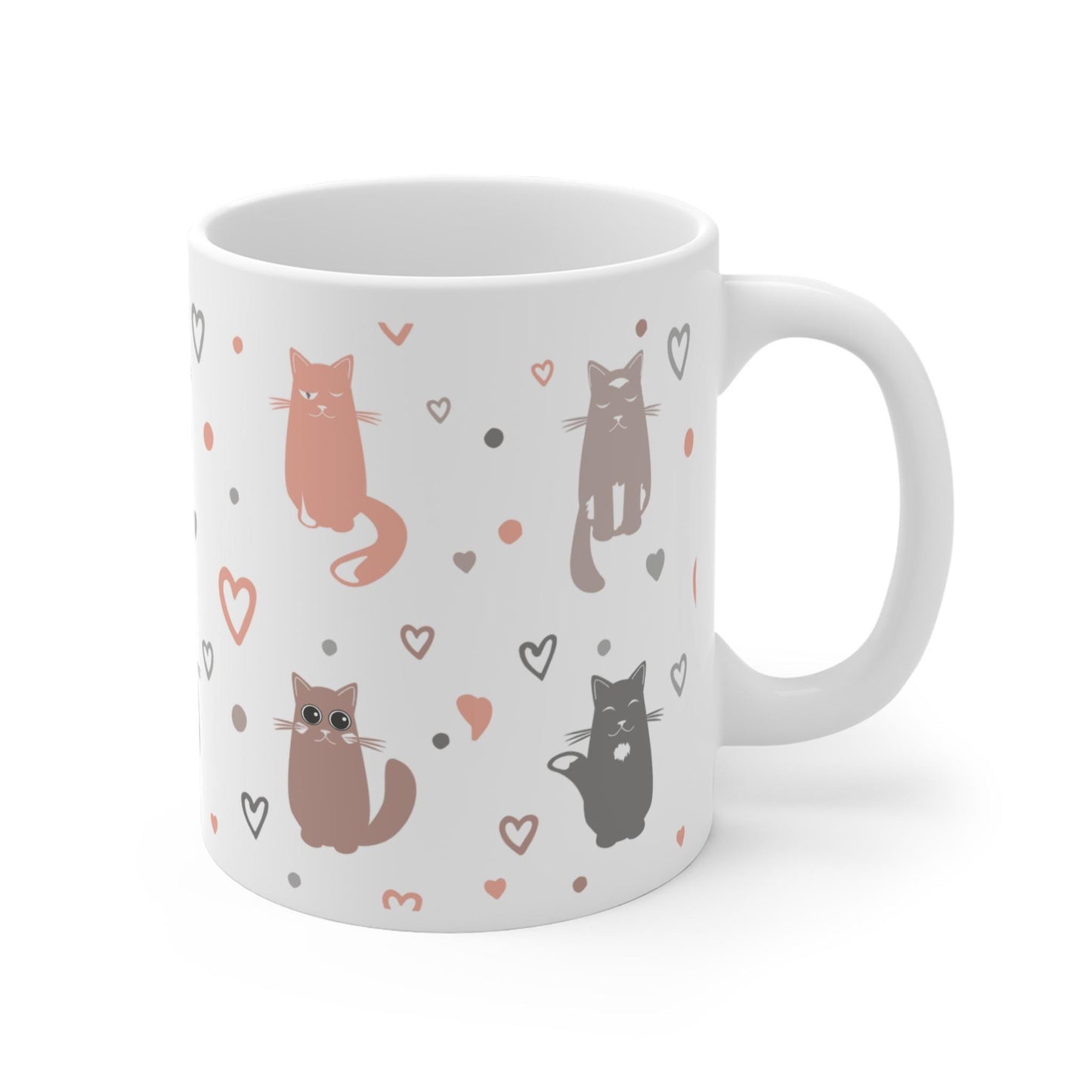 Cute Cat Pattern Ceramic Mug