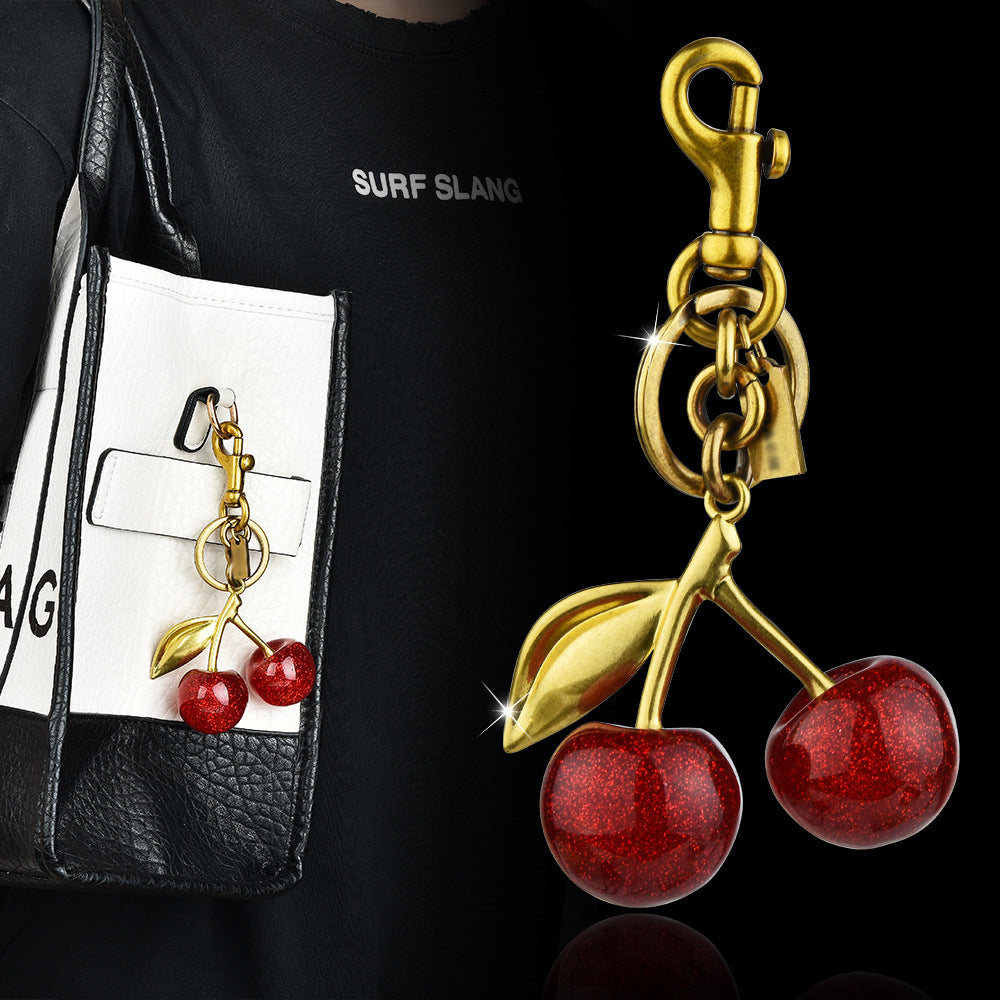 Cherry Keychain Handbag Pendant Women's Bag Ornament
