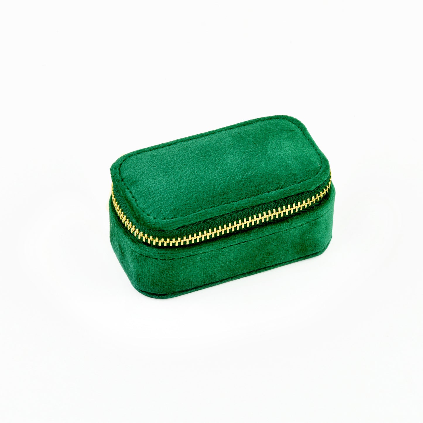 Travel Jewelry Box - Velvet Jewelry Storage Organizer - Mini Travel Jewelry Storage Case with Zipper for Rings, Earrings & Small Jewelry, Portable Ring Organizer for Engagement, Wedding, Gift (Multiple Colors)