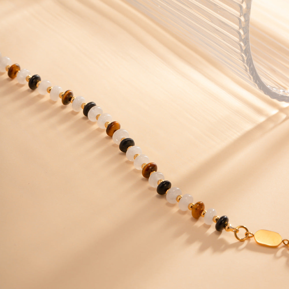 Women's Natural Stone 1 Stainless Steel Bracelet Jewelry