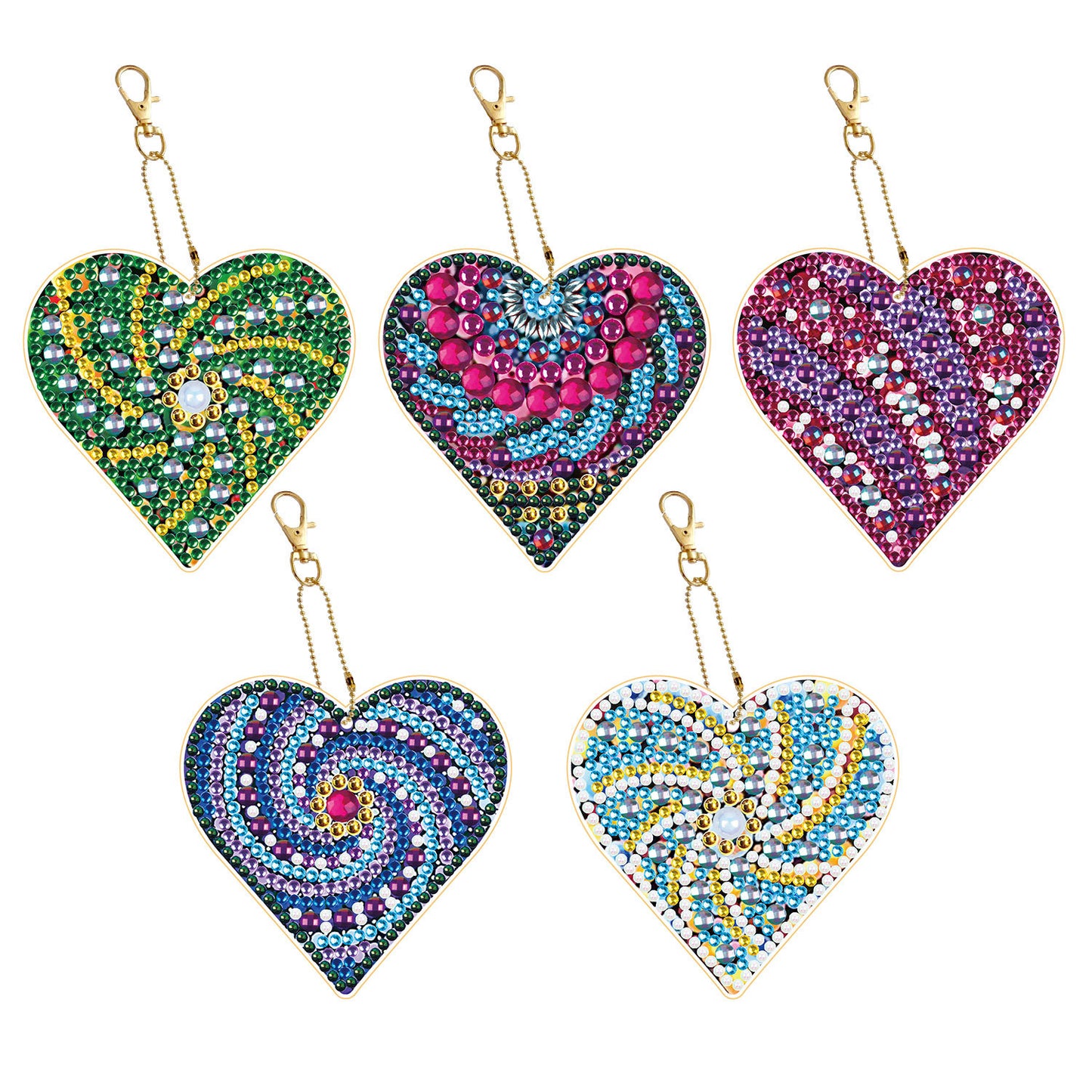 5D Diamond Painting Keychain Double-sided Special-shaped Diamond
