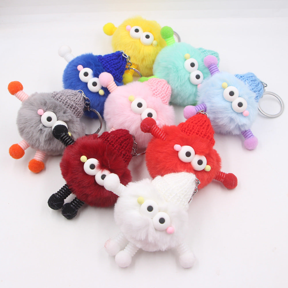 Plush Cars And Bags Keychain Ornaments