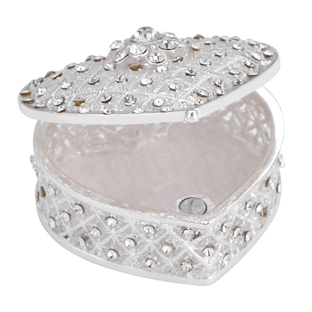 Metal Craft Jewelry Box Heart-shaped Jewelry Box Gold-plated Ornaments