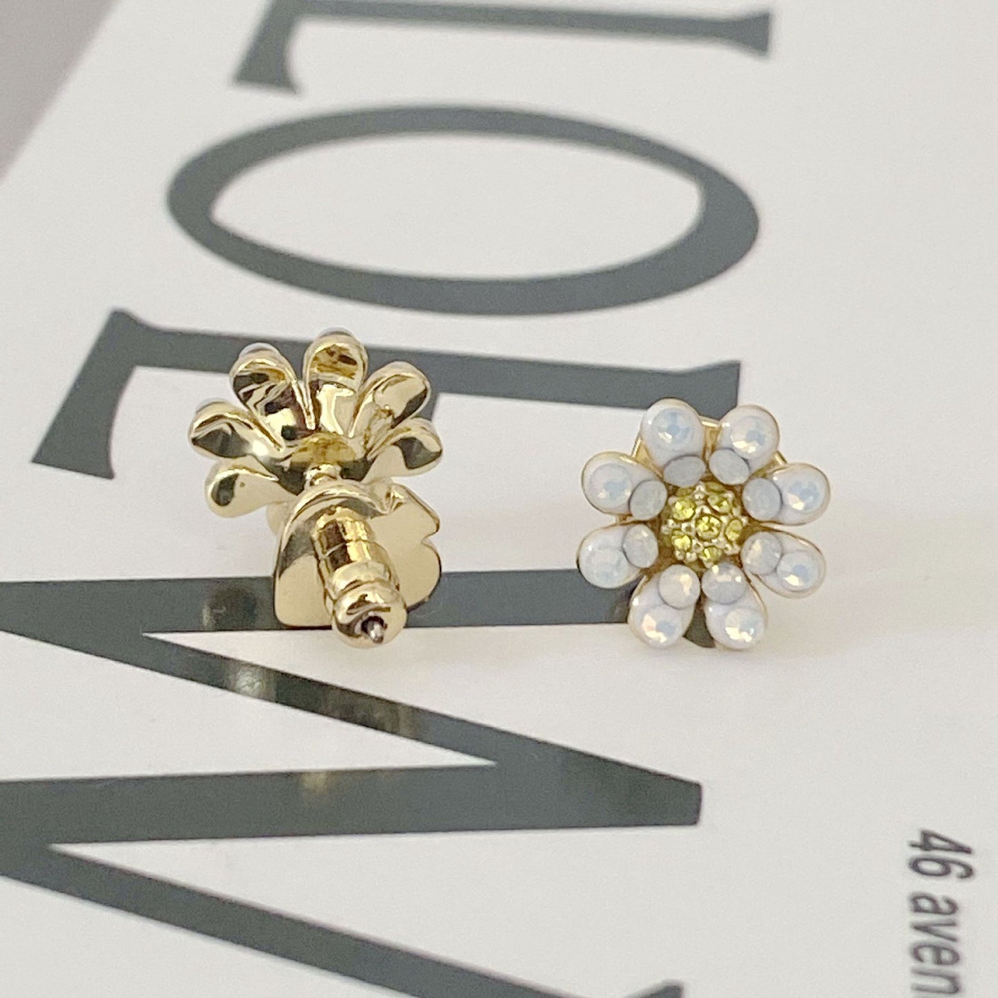 Elegant Gold Plated Daisy Flower Earrings for Women