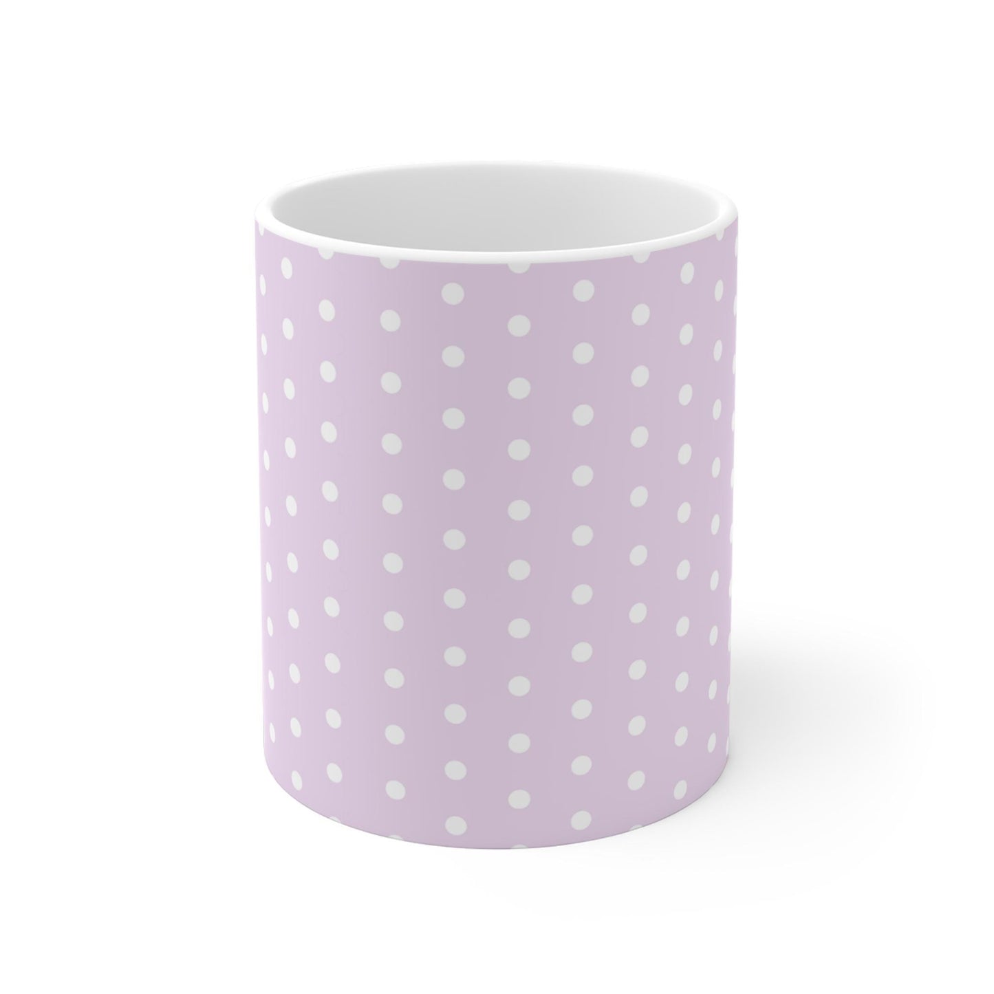 Lavender Polka Dot Mug | Ceramic Coffee Cup
