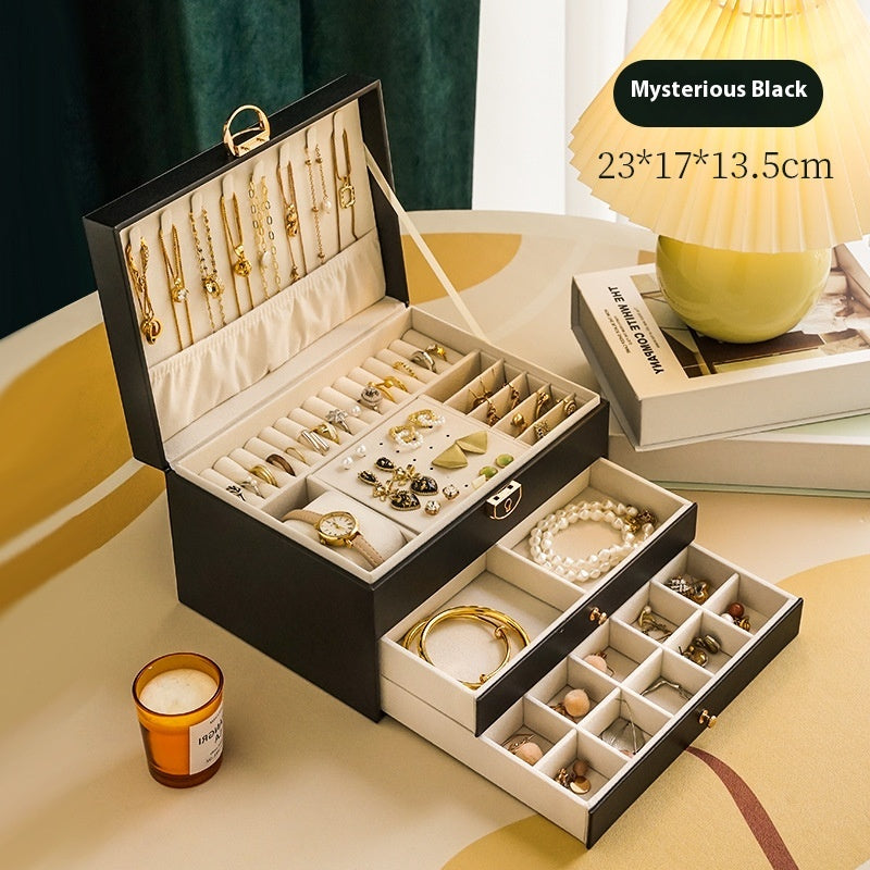 Jewelry Storage Box High-grade Exquisite Necklace Earrings Gold Jewelry Hand Jewelry Box