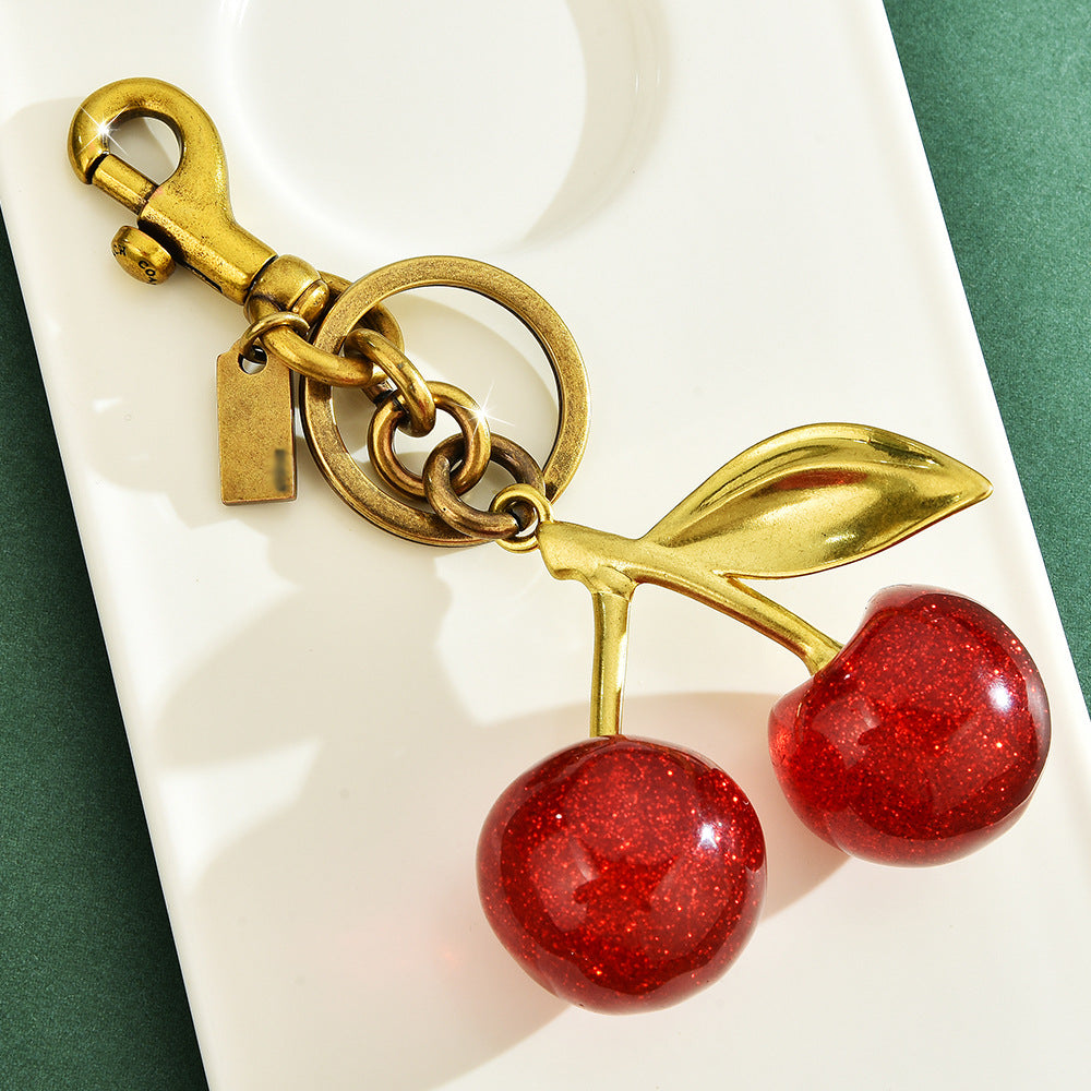 Cherry Keychain Handbag Pendant Women's Bag Ornament